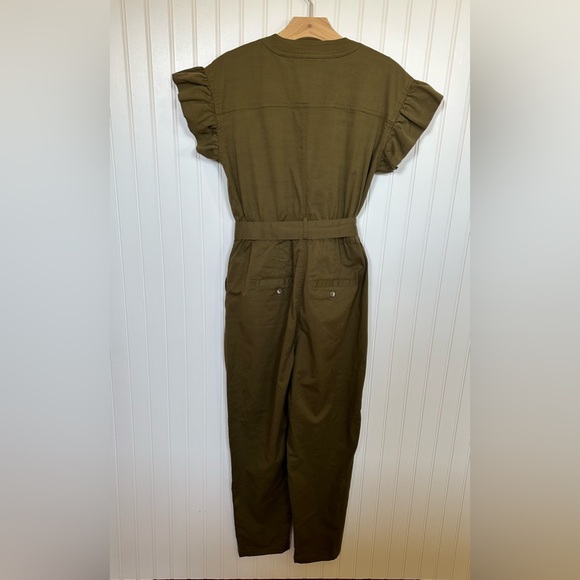 Anthropologie Tapered Ruffle Jumpsuit - Picture 9 of 11